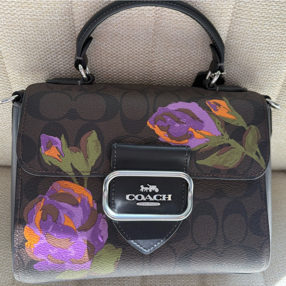 Coach Floral Brown Handbag